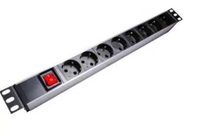 Блок розеток 19" 8 розеток (Schuko) без шнура
