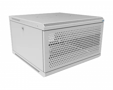 Шкаф телекоммуникационный настенный разборный МИКсистем 19" Keys 6U 600x600  дверь перфорация серый
