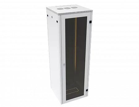 Шкаф телекоммуникационный напольный МИКсистем 19" серия ECO-L 27U 600*600 дверь стекло серый