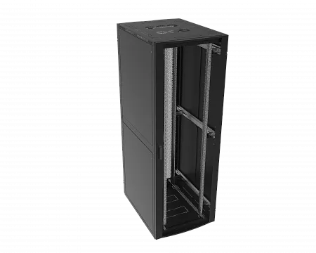 Шкаф телекоммуникационный напольный МИКсистем серия ECO+ 19" 42U 800*1000 дверь перфорация/перфорация 2 створки черный